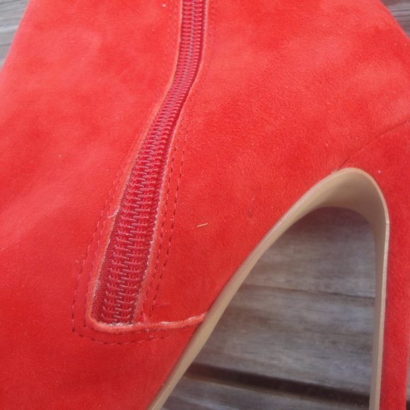 Steve Madden Boots Women's Size 8M Red Leather Upper "Wagner" Red - Picture 7 of 10